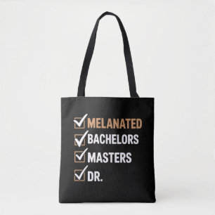 Bolso De Tela Graduación de doctorado melanizado PhD EDD Licenci