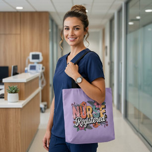 Bolso De Tela Graduación de enfermera registrada RN personalizad