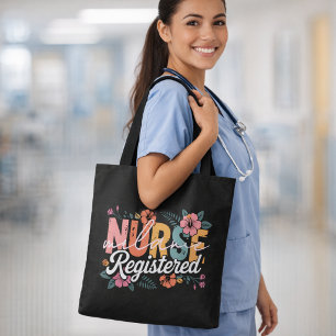 Bolso De Tela Graduación de enfermera registrada RN personalizad
