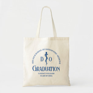 Bolso De Tela Graduación de la Escuela Médica Osteopática Azul