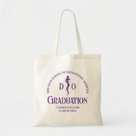 Bolso De Tela Graduación de la Escuela Médica Osteopática Púrpur