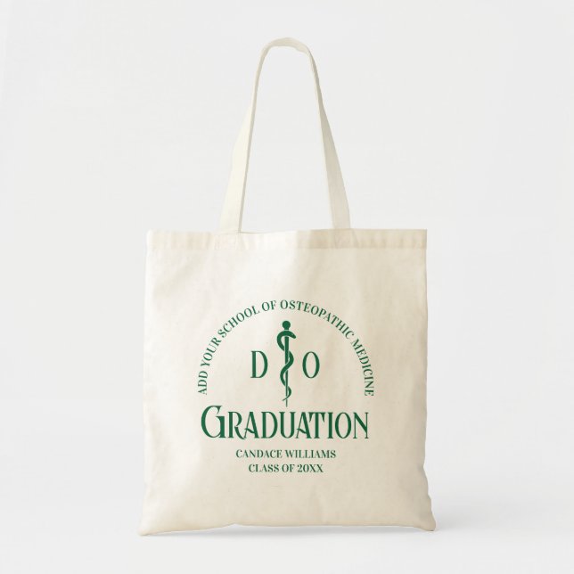 Bolso De Tela Graduación de la Facultad de Medicina Osteopática  (Frente)