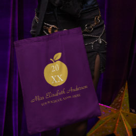 Bolso De Tela Graduación de Maestro Manzana