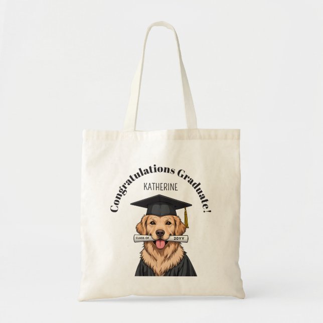 Bolso De Tela Graduación de personalizado Perro recuperador de o (Frente)