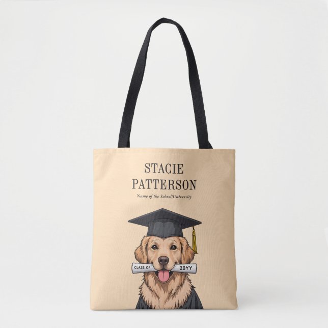 Bolso De Tela Graduación de personalizado Perro recuperador de o (Anverso)