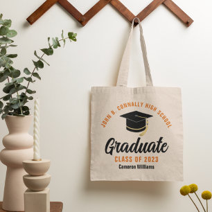 Bolso De Tela Graduación personalizada 2023 de graduado negro na