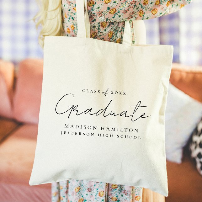 Bolso De Tela Graduación personalizada de escritura manuscrita m (Subido por el creador)