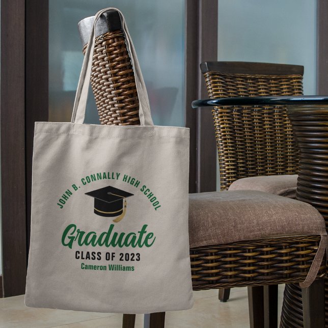 Bolso De Tela Graduación personalizada de Graduado Verde 2023 (Subido por el creador)