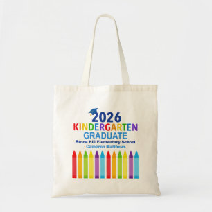 Bolso De Tela Graduación Personalizada de Kinder 2026 Lindo