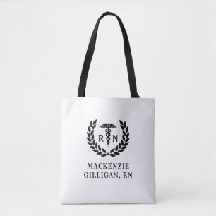Bolso De Tela Graduación personalizada de la escuela de enfermer