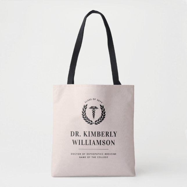 Bolso De Tela Graduación personalizada de la Escuela de Medicina (Anverso)