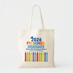 Bolso De Tela Graduación Personalizada de Preescolar 2026 Lindo