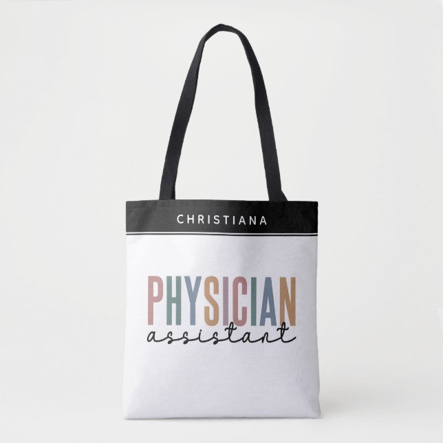 Bolso De Tela Graduación personalizada de un asistente de médico (Anverso)