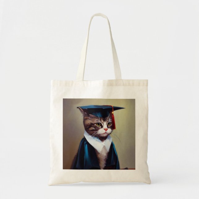 Bolso De Tela Graduado de gato (Frente)