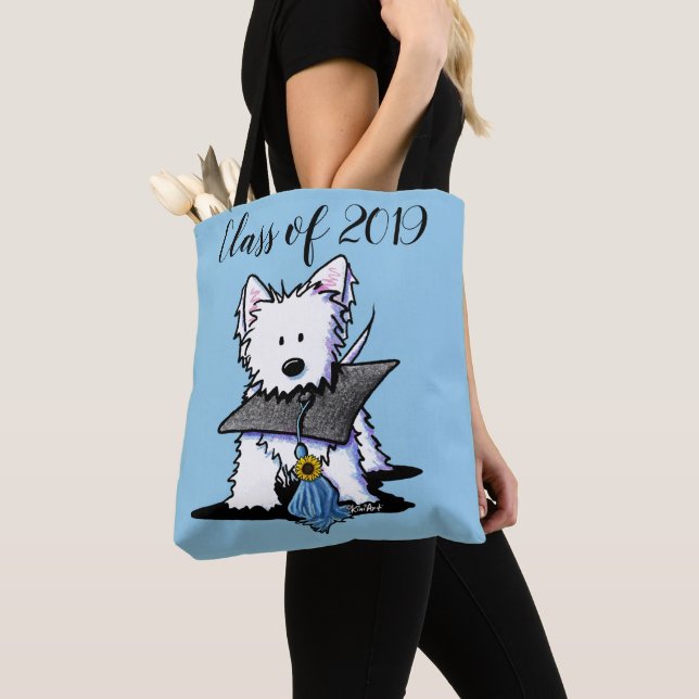 Bolso De Tela Graduado de KiniArt Westie (Detalle)