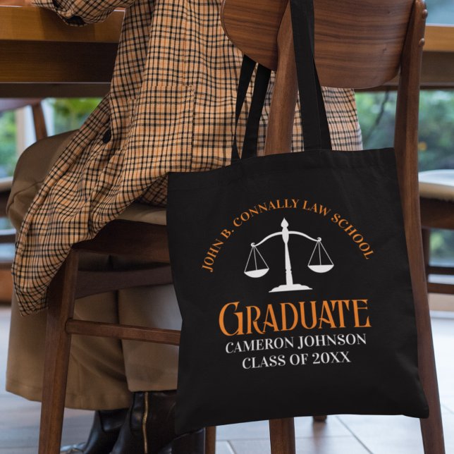 Bolso De Tela Graduado de la Facultad de Derecho Naranja Negro p (Subido por el creador)