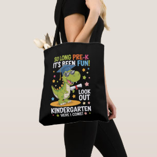 Bolso De Tela Graduado de Pre K Kinder Dinosaurio T Rex