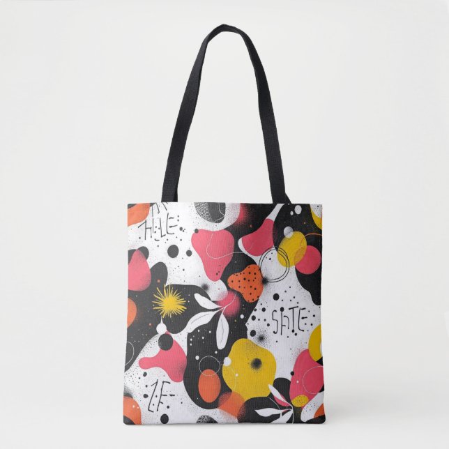 Bolso De Tela Graffiti abstracto (Anverso)