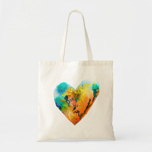 Bolso De Tela Graffiti arte de la acuarela del corazón