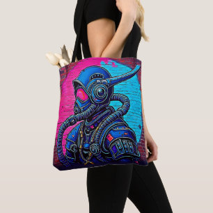 Bolso De Tela Graffiti artístico sobre paredes enmascaradas de n