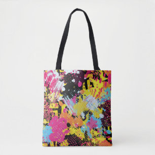 Bolso De Tela Graffiti brillantes ilusiones de patrones sicodéli