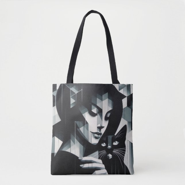 Bolso De Tela Graffiti Cat Lady (Anverso)