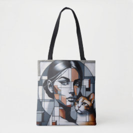 Bolso De Tela Graffiti Cat Lady