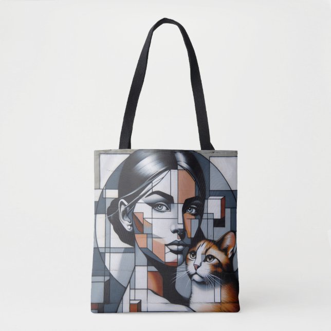 Bolso De Tela Graffiti Cat Lady (Anverso)