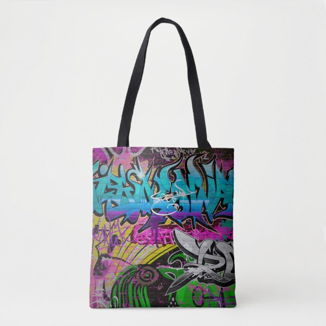 Bolso De Tela Graffiti de arte urbano, arte, pared, grafiti, g (Anverso)