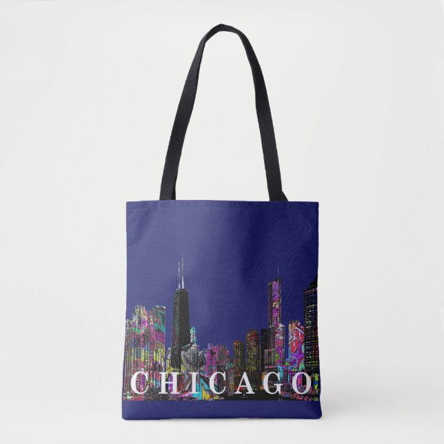 Bolso De Tela Graffiti de Chicago (Anverso)