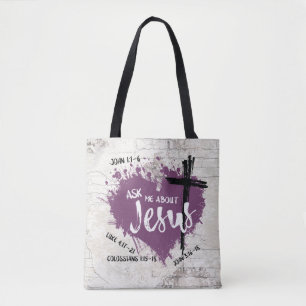 Bolso De Tela Graffiti de gospel de las escrituras cristianas de