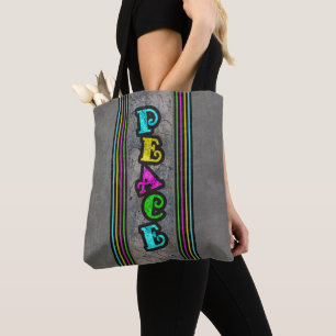 Bolso De Tela Graffiti de la paz