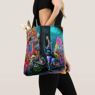 Bolso De Tela Graffiti en vivo