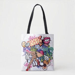 Bolso De Tela Graffiti ilustracion con letras de graffiti callej