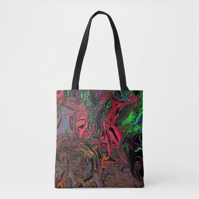 Bolso De Tela Graffiti líquido rojo (Anverso)