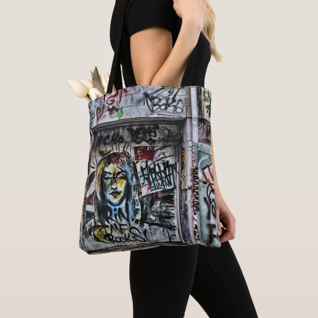 Bolso De Tela Graffiti Urban Street Guay Grunge Moderno Único (Detalle)