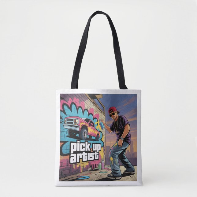 Bolso De Tela Graffiti urbano y artista de recolección (Anverso)