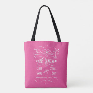 Bolso De Tela Gráfica de canalización de baile de línea de am