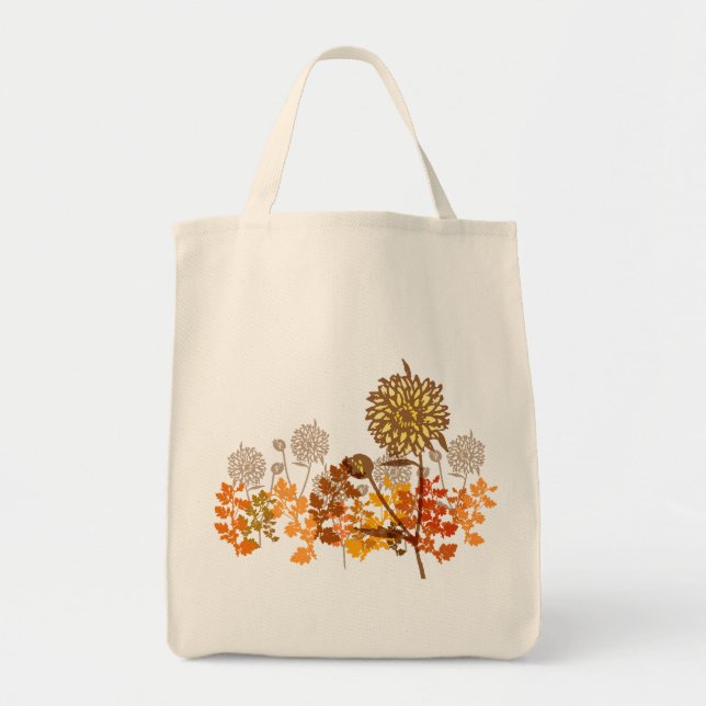 Bolso De Tela Gráfica de crisantemo (Frente)