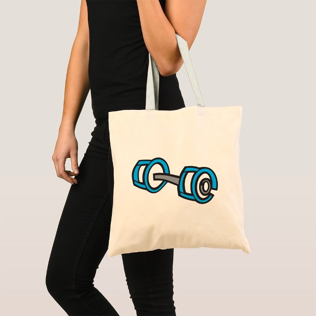 Bolso De Tela Gráfica de Gimnasio gris y azul Dumbbell para Guay (Subido por el creador)