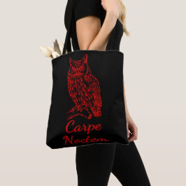 Bolso De Tela Gráfica De Lechuza De Carpe Noctem