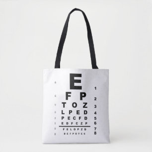 Bolso De Tela Gráfica de prueba ocular