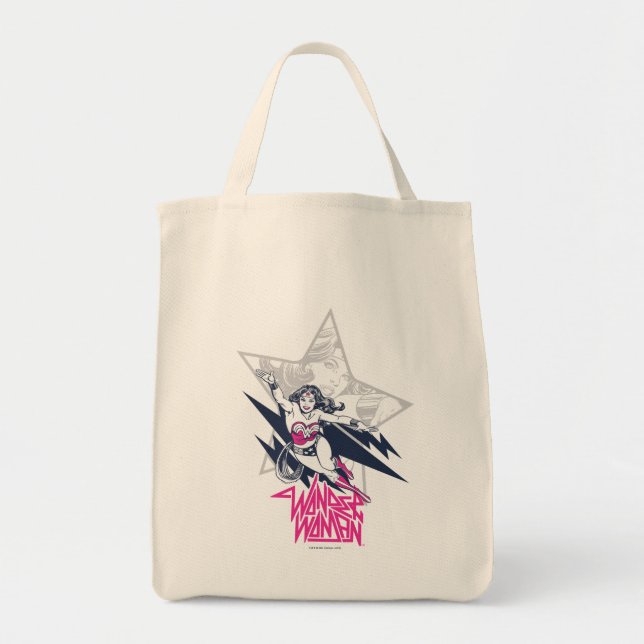 Bolso De Tela Gráfica del personaje de flying rock Glam de la mu (Frente)