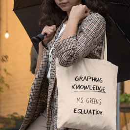 Bolso De Tela Gráfica del profesor de matemáticas personalizado