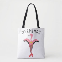Bolso De Tela Gráfica divertida de Mermingo: Híbrido Flamingo-Me