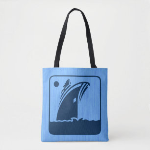 Bolso De Tela Gráfica N de envío y brújula