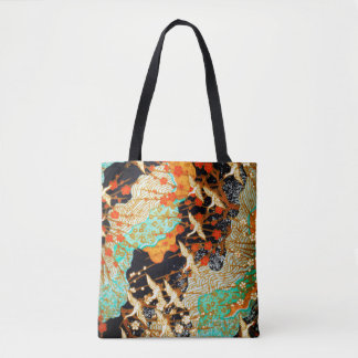 BOLSO DE TELA GRÁFICAS DE VOLACIÓN CON FLORES DE PRIMAVERA