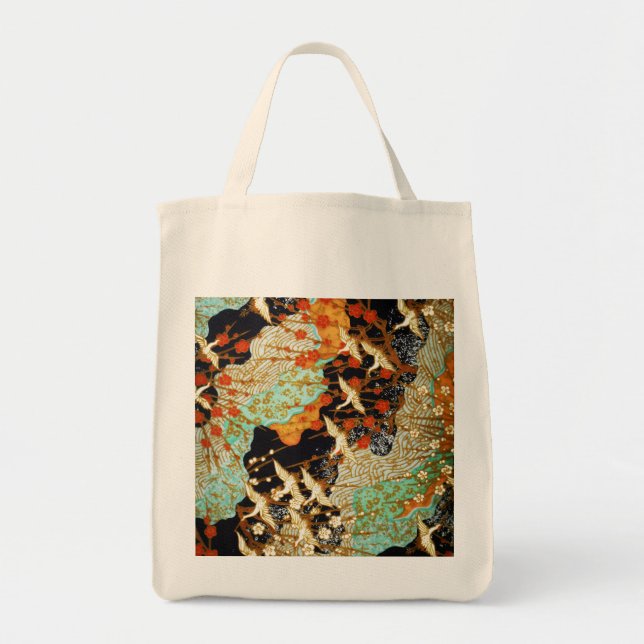BOLSO DE TELA GRÁFICAS DE VOLACIÓN CON FLORES DE PRIMAVERA (Frente)