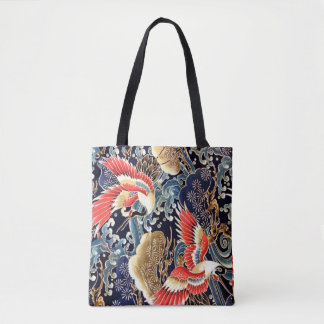 BOLSO DE TELA GRÁFICAS, OLAS, FLORES DE PRIMAVERA