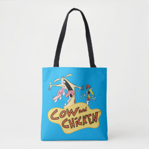 Bolso De Tela Gráfico con el logotipo de vaca y pollo